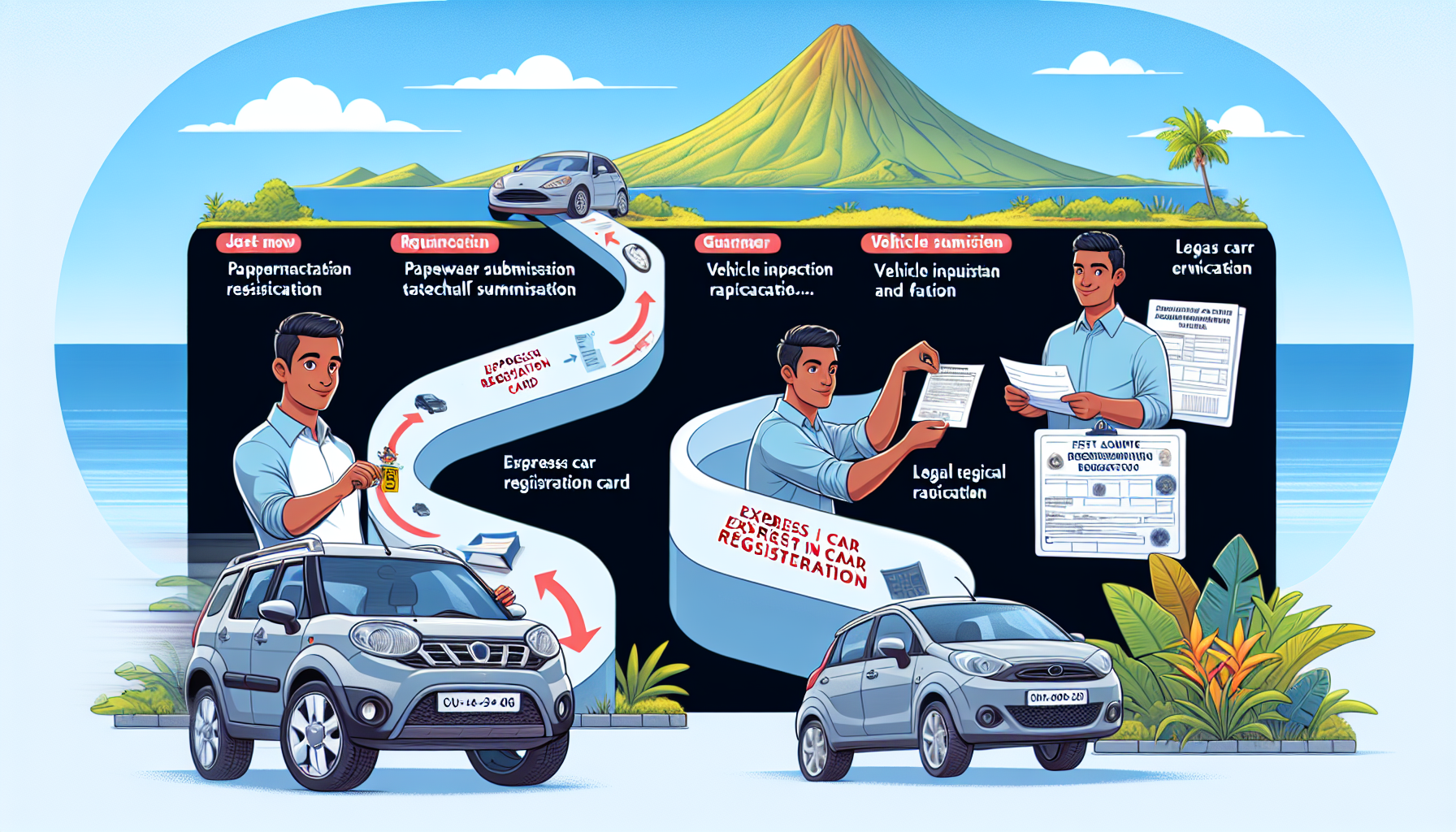 obtenez rapidement votre carte grise à la réunion avec le service express. découvrez les tarifs pour l'immatriculation des véhicules 974.